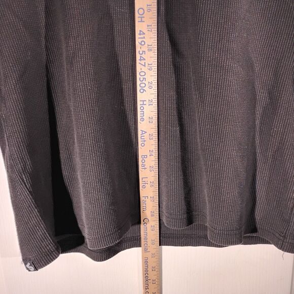 SouthPole tshirt mens 2XL XXL black thermal waffle knit skull graphic tee long s - Picture 5 of 7